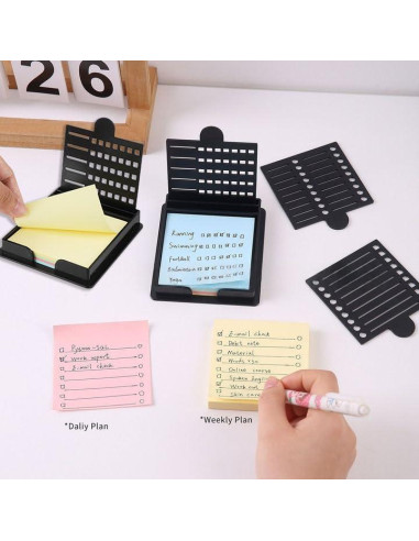 Soporte y Plantilla para Notas Adhesivas Framad 3x3 cm 5 Pcs