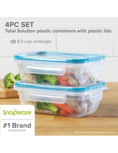 Set de 2 Contenedores de Almacenamiento Snapware 3 Tazas