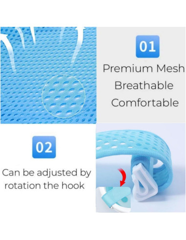 Alfombrilla de Asiento para Baño de Bebé Azul Claro Ajustable