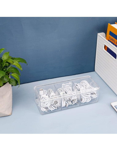 Juego de 2 Cajas Organizadoras de Cables Yesesion 23.3x9.4x8.8cm