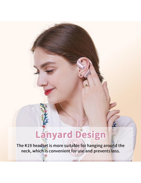 Auriculares Inalámbricos de Traducción AI Tulbeys K19 Rosa Auriculares Inalámbricos de Traducción AI Tulbeys K19 Rosa