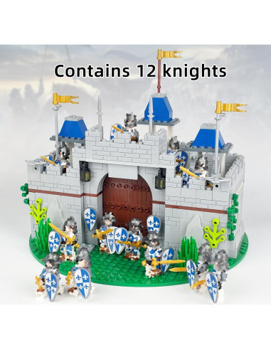Conjunto de Bloques de Construcción Castillo Medieval Usoway 12 Figuras