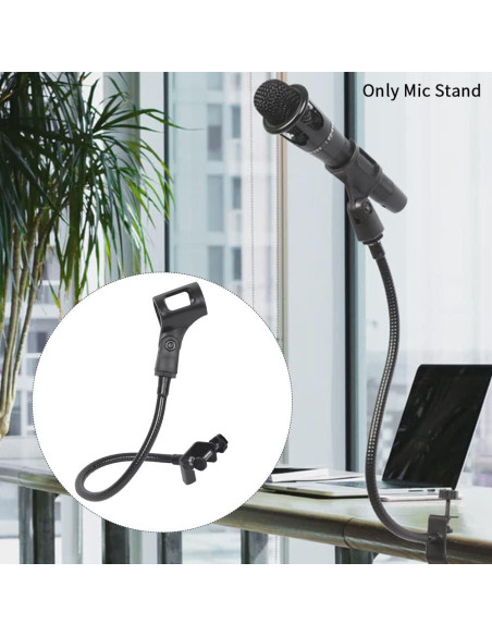 Soporte de Micrófono Flexible Saycker 33 cm Ajustable Negro Soporte de Micrófono Flexible Saycker 33 cm Ajustable Negro