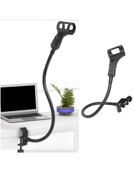 Soporte de Micrófono Flexible Saycker 33 cm Ajustable Negro Soporte de Micrófono Flexible Saycker 33 cm Ajustable Negro