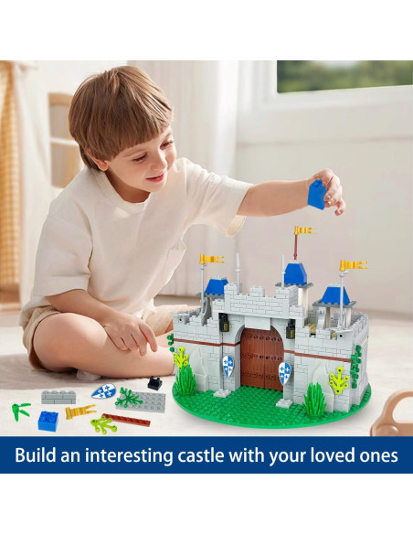 Conjunto de Bloques de Construcción Castillo Medieval Usoway 12 Figuras Conjunto de Bloques de Construcción Castillo Medieval Usoway 12 Figuras