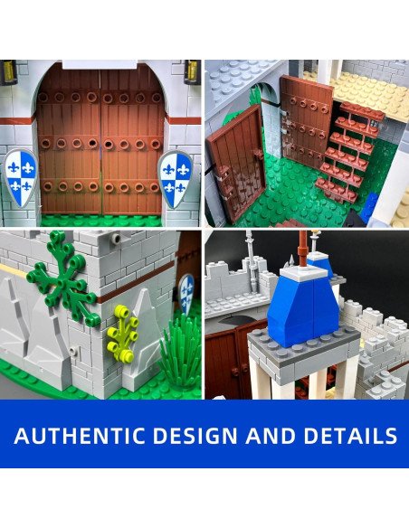 Conjunto de Bloques de Construcción Castillo Medieval Usoway 12 Figuras Conjunto de Bloques de Construcción Castillo Medieval Usoway 12 Figuras