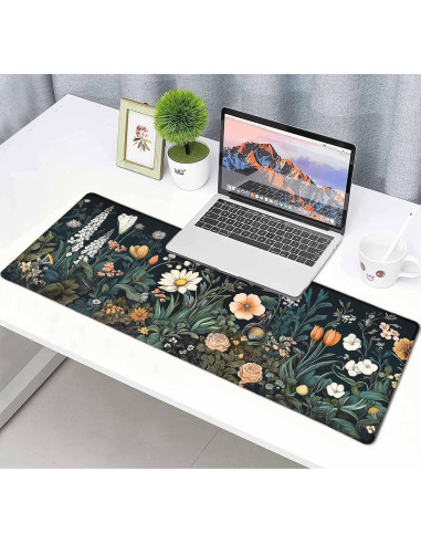 Alfombrilla de Ratón Grande IMAYONDIA Floral 80x30cm Antideslizante