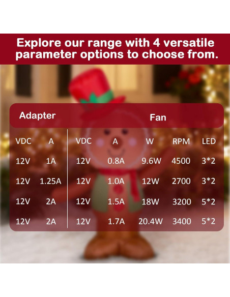 Soplador Inflable Reeooue 12V 1.0A con 3 LEDs IP68 Soplador Inflable Reeooue 12V 1.0A con 3 LEDs IP68