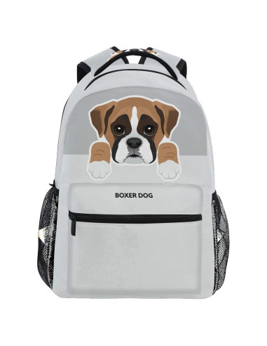 Mochila Escolar Personalizada Armanity Perro Boxeador 29.2x20.3cm