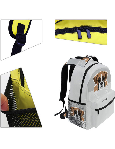 Mochila Escolar Personalizada Armanity Perro Boxeador 29.2x20.3cm Mochila Escolar Personalizada Armanity Perro Boxeador 29.2x20.3cm