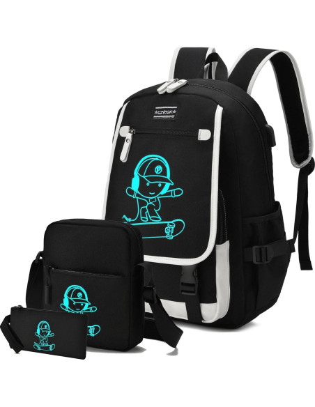 Mochila Escolar EZYCOK para Laptop 14" con Bandolera y Estuche Mochila Escolar EZYCOK para Laptop 14" con Bandolera y Estuche