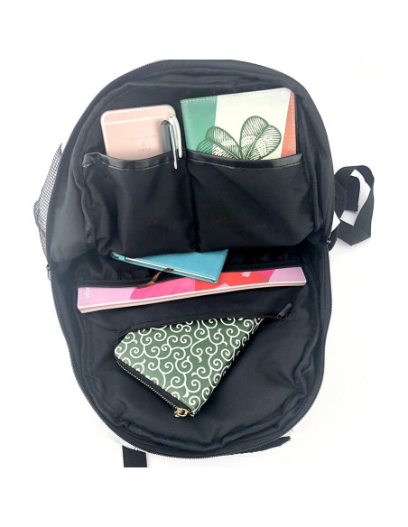 Mochila Escolar Casual Negra Gesey-R4T con Versículo Bíblico Mochila Escolar Casual Negra Gesey-R4T con Versículo Bíblico