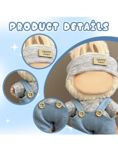 Conjunto de Ropa de Muñeca CPCOIN 3 Piezas 17 cm Denim 2