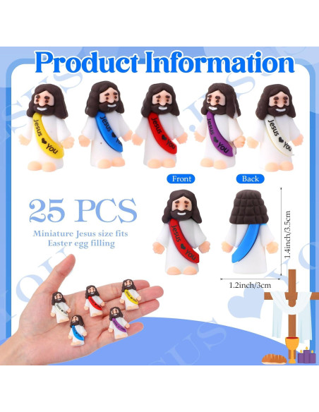 25 Figuras de Jesús Bememo - Mini Juguetes de Goma 3x3.5cm 25 Figuras de Jesús Bememo - Mini Juguetes de Goma 3x3.5cm