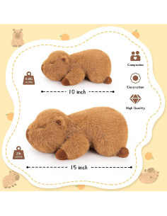 Peluche Capibara Kawaii 15" con Peso - Sprinqdawin 2