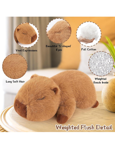 Peluche Capibara Kawaii 15" con Peso - Sprinqdawin