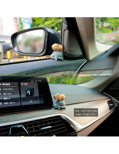 Figuras de Capibara YGMONER 7 Pcs Decoración Coche 5-8 cm