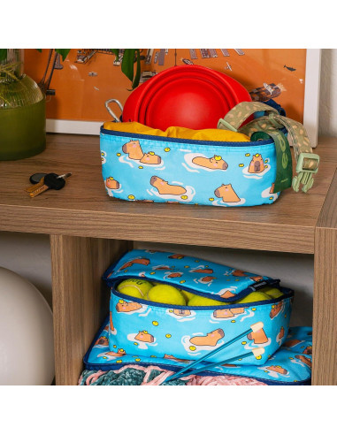 Set de 4 Cubos de Embalaje Whaapo Capibara - Organizador de Viaje