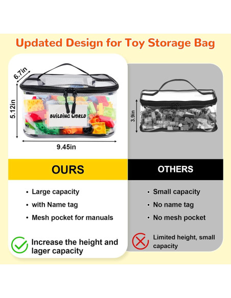 Bolsa Organizador de Juguetes Tesuko 6PCS PVC Impermeable Bolsa Organizador de Juguetes Tesuko 6PCS PVC Impermeable