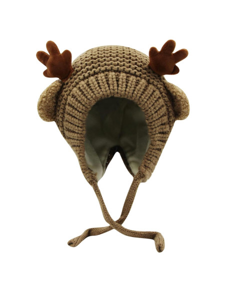 Gorra de Bebé AIBEARTY Ciervo con Orejeras Invierno 0-2 Años Gorra de Bebé AIBEARTY Ciervo con Orejeras Invierno 0-2 Años