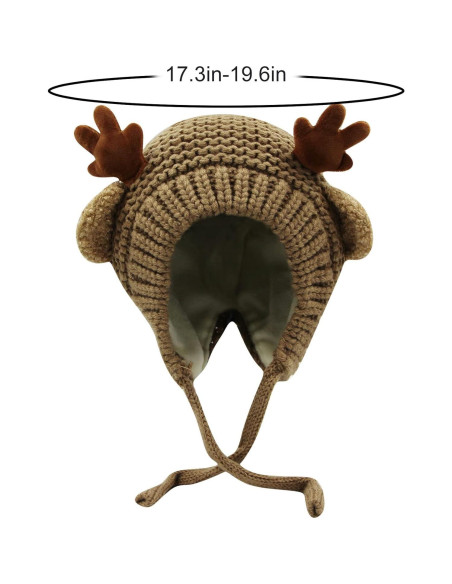 Gorra de Bebé AIBEARTY Ciervo con Orejeras Invierno 0-2 Años Gorra de Bebé AIBEARTY Ciervo con Orejeras Invierno 0-2 Años
