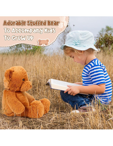 Ositos de Peluche Wettarn 45 cm - 2 Pack Marrón Claro y Oscuro