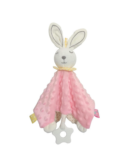 Manta de Seguridad de Conejito Rosa Upalupa 33cm Suave Manta de Seguridad de Conejito Rosa Upalupa 33cm Suave