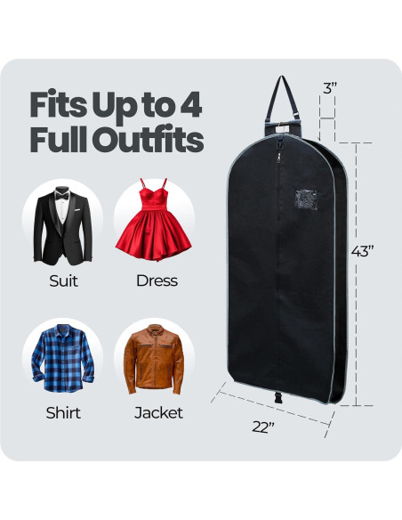 Bolsa de Ropa de Viaje Bayliss + Cole 1 Paquete 43" Negra Bolsa de Ropa de Viaje Bayliss + Cole 1 Paquete 43" Negra