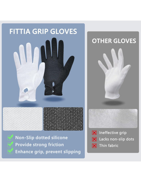 Guantes de Algodón Antideslizantes para Adultos - Negro Guantes de Algodón Antideslizantes para Adultos - Negro