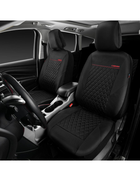 Funda de Asiento de Cuero CAR PASS ZT618PU-BK1L2 Negra Universal Funda de Asiento de Cuero CAR PASS ZT618PU-BK1L2 Negra Universal