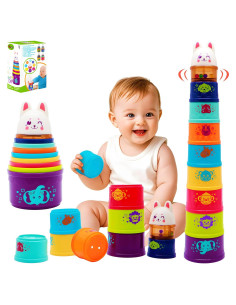 Tazas Apilables Wanonoo Conejo para Bebés 6-36 Meses