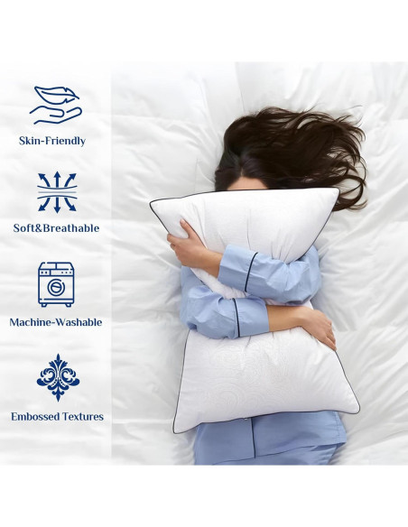 Almohada Estándar JOLLYVOGUE Microfibra 50.8x66 cm Suave Almohada Estándar JOLLYVOGUE Microfibra 50.8x66 cm Suave