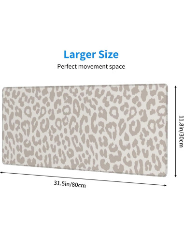 Alfombrilla de Ratón Grande PTPLMM Estampado Leopardo 80x30 cm