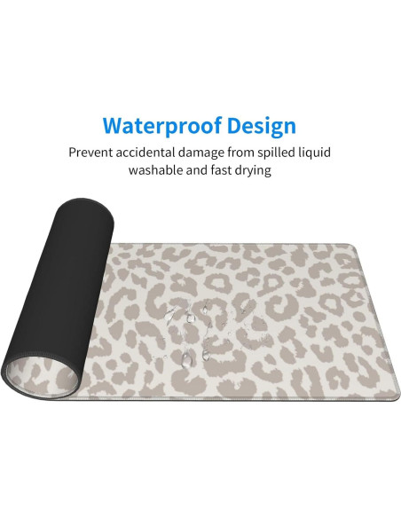 Alfombrilla de Ratón Grande PTPLMM Estampado Leopardo 80x30 cm Alfombrilla de Ratón Grande PTPLMM Estampado Leopardo 80x30 cm