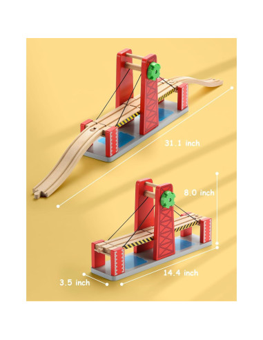 Set de Accesorios de Tren de Madera SainSmart Jr. Puente Elevador