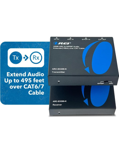 Extensor de Audio OREI ARC-EX300-K HDMI y SPDIF hasta 150m