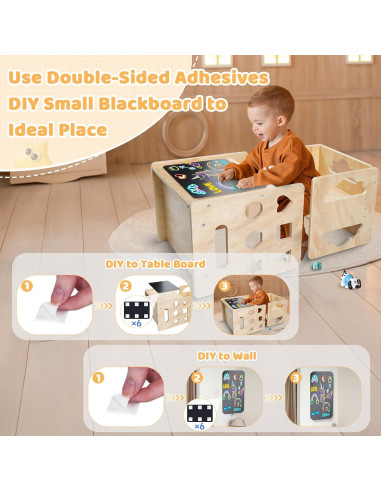 Conjunto Mesa y Silla Montessori Satisure para Niños 1-3 Años