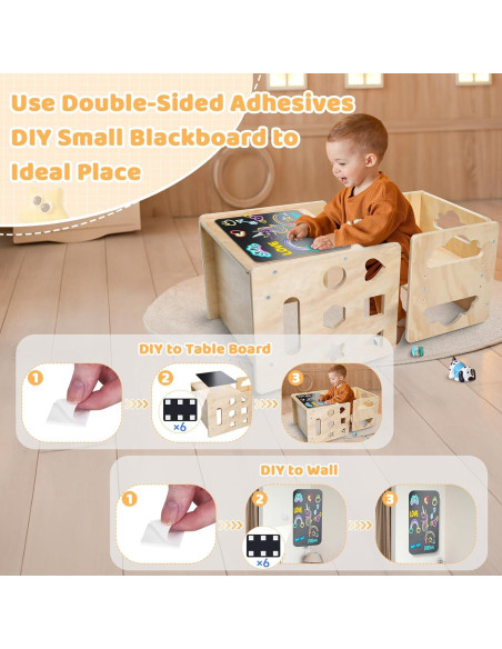 Conjunto Mesa y Silla Montessori Satisure para Niños 1-3 Años Conjunto Mesa y Silla Montessori Satisure para Niños 1-3 Años