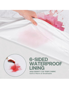 Protector de Colchón Impermeable Winkaura Twin 9" Profundo 2