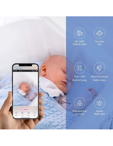 Monitor de Bebé iBaby M2C WiFi FHD 1080p con Audio Bidireccional