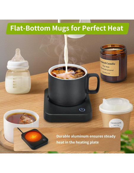 Calentador de Tazas VOBAGA Negro con Apagado Automático y 3 Temperaturas Calentador de Tazas VOBAGA Negro con Apagado Automático y 3 Temperaturas