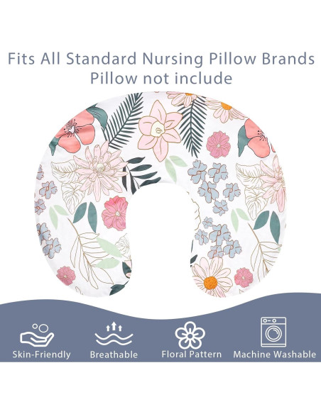 Funda de Almohada de Lactancia HNHUAMING Floral Rosa 1 Unidad Funda de Almohada de Lactancia HNHUAMING Floral Rosa 1 Unidad