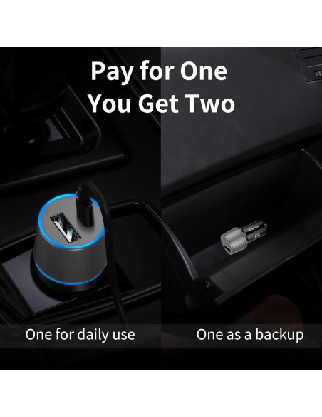 Cargador de coche Cluvox 35W USB C y A, 2 unidades Cargador de coche Cluvox 35W USB C y A, 2 unidades