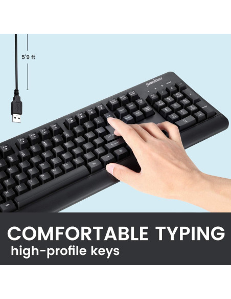 Teclado USB Lavable Perixx PERIBOARD-517 IP65 Negro