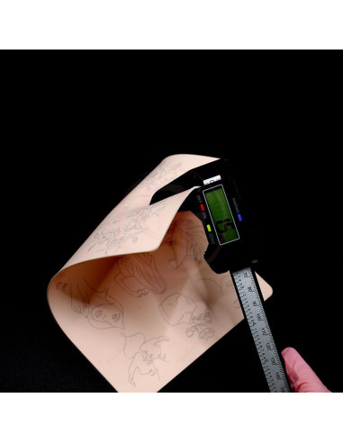 Piel de Práctica de Tatuaje Rosa Doble Cara Silicona 1.5mm