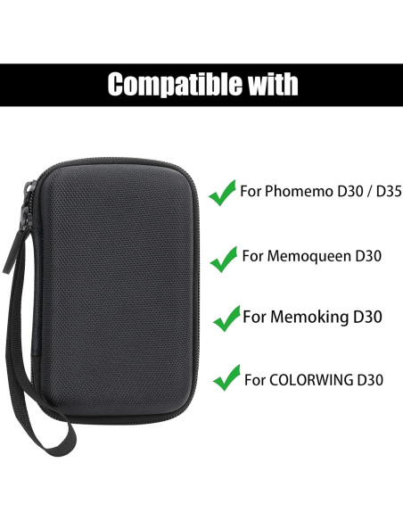 Funda Dura Aenllosi para Impresora Etiquetas Phomemo D30 Negra Funda Dura Aenllosi para Impresora Etiquetas Phomemo D30 Negra