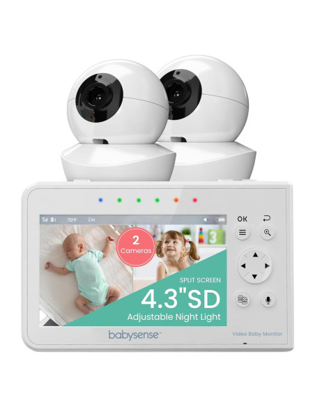 Monitor de Bebé Babysense V43 con 2 Cámaras y Pantalla 4.3" Monitor de Bebé Babysense V43 con 2 Cámaras y Pantalla 4.3"