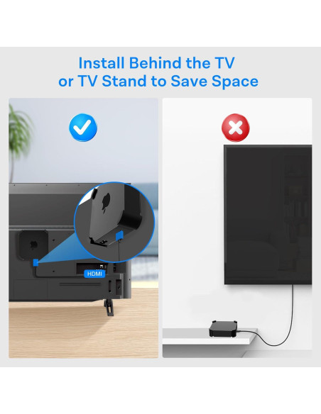 Soporte iDLEHANDS para Apple TV 4K 2022 - Montaje Pared/Techo Negro Soporte iDLEHANDS para Apple TV 4K 2022 - Montaje Pared/Techo Negro