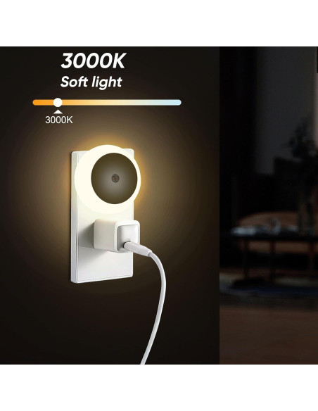 Luces Nocturnas LED 6 Paquetes Jedqlnye con Sensor Automático Luces Nocturnas LED 6 Paquetes Jedqlnye con Sensor Automático