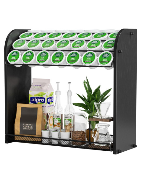 Soporte para cápsulas de café Lixple - Organizador negro 28 K Soporte para cápsulas de café Lixple - Organizador negro 28 K